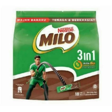 Jual Milo 3in1 Isi 18 Stik Milo Malaysia Minuman Coklat Milo