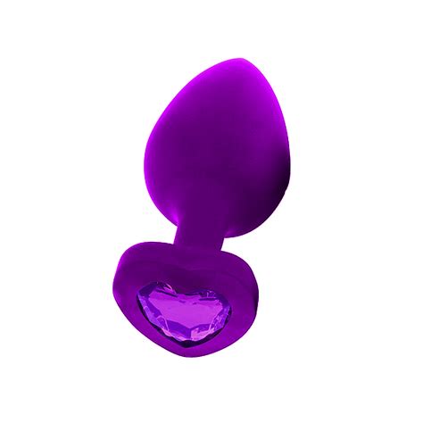 Lb Plug De Silicone Em Formato De Cora O Roxo M Libb Sex