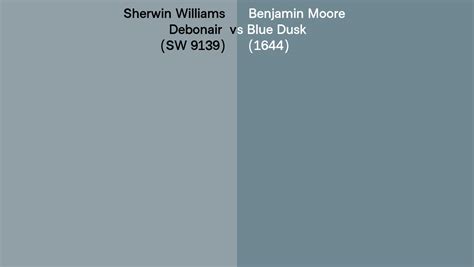 Sherwin Williams Debonair Sw 9139 Vs Benjamin Moore Blue Dusk 1644