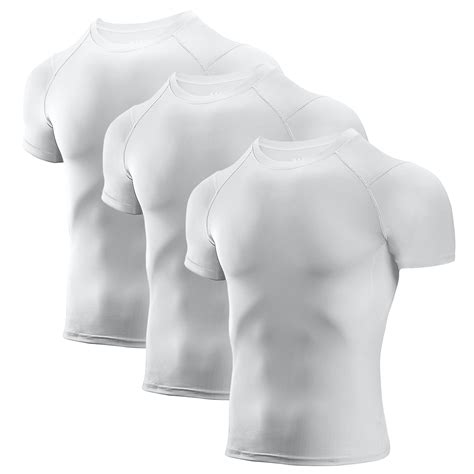 Men S Compression Shirts 3 Pack Short Sleeve Athletic Compression Tops Cool Dry Workout T Shirt