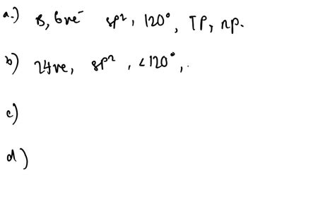 Solvedcomplete The Lewis Structures Of The Following Molecules Predict The Molecular Structure