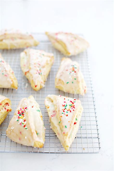 Sprinkle Scones with Icing - The Vanilla Bean Blog