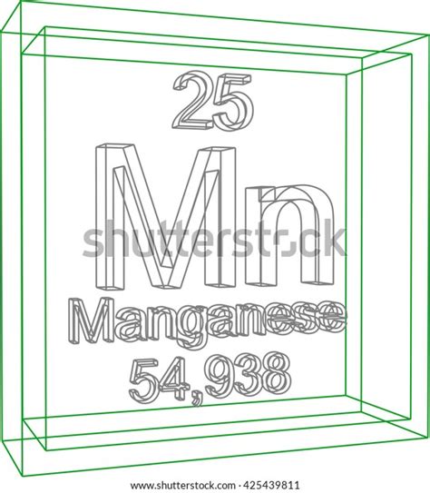 Periodic Table Elements Manganese Stock Vector Royalty Free 425439811