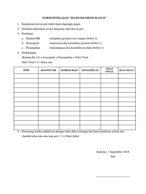 Form Penilaian Hand Hygiene Pdf