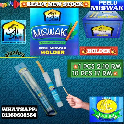 Kayu Sugi Pen Miswak Al Khair With Holder Shopee Singapore