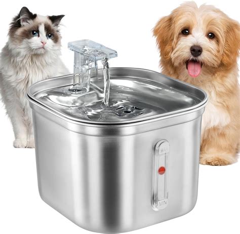 Cat Water Fountain Stainless Steel L Pet Water Fountain Adjustable