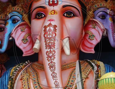 Image Of Closeup Of Sri Dwadashaditya Maha Ganapathi Idol In