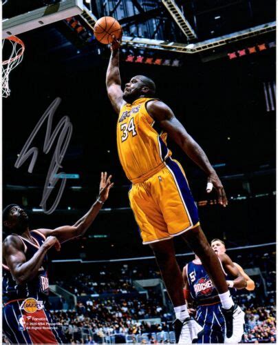 Shaquille O Neal Los Angeles Lakers Signed X Dunk Vs Houston