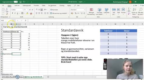 Matematikk 2P Varians Og Standardavvik YouTube