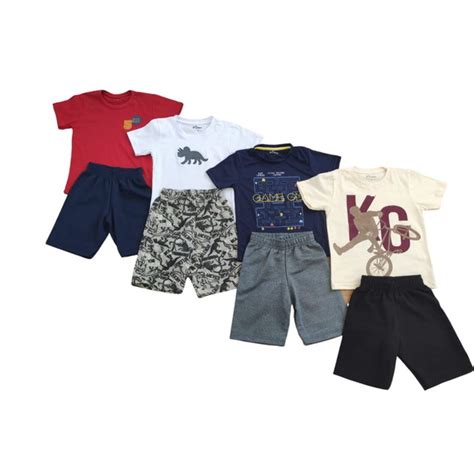 Kit Lote 6 Conjunto Roupa Infantil Masculino Menino Verao Elo7