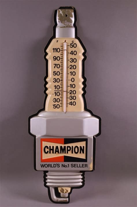 Champion Spark Plug Thermometer Redlands Antique Auction