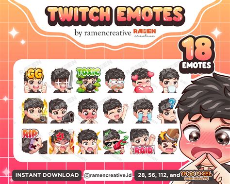 Boy Twitch Emotes 18 Boy Emotes Twitch Emotes Discord Emotes