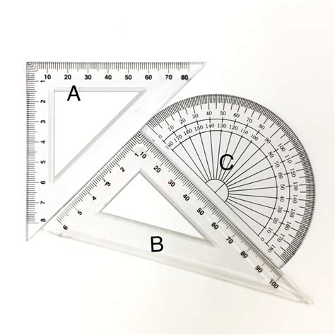 Protractor Ruler Set Square Triangle Ruler Shopee Malaysia