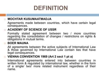 INTERNATIONAL TREATY LAW Hukum Perjanjian INT Pptx