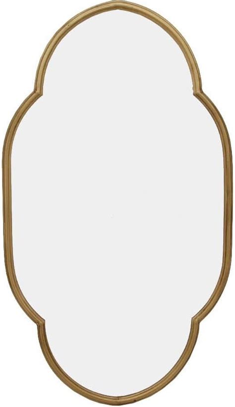 Stylewell Medium Ornate Gold Classic Accent Mirror In H X In W