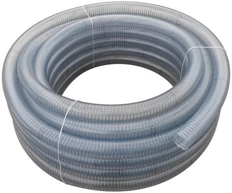 CLEAR PVC WIRE REINFORCED SUCTION DELIVERY FOODGRADE VACUUM HOSE