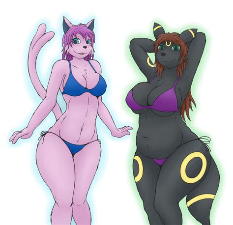 The Big Imageboard Tbib Anthro Bikini Clothing Eeveelution Espeon Female Gyro Furry Nintendo