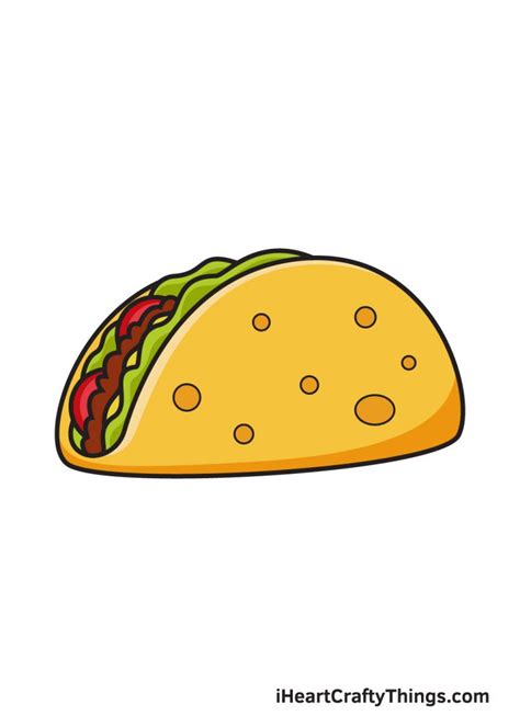 Taco Drawings Step By Step