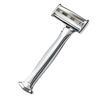 Silver Razor With Advanced Curved Blade Luxurious A Perfectly Isolated