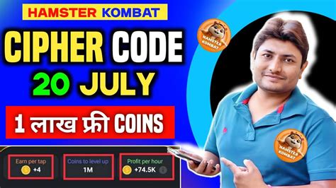 Hamster Kombat Daily Cipher Code July Hamster Kombat Cipher Code