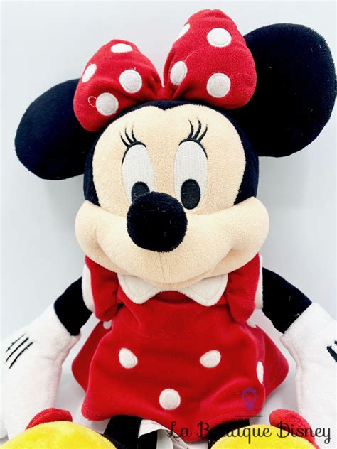 Peluche Minnie Mouse Classique Disney Store Robe Rouge Pois Cm