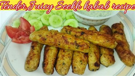 Easy Chicken Seekh Kabab Soft Juicy Restaurant Style Kebab Recipe