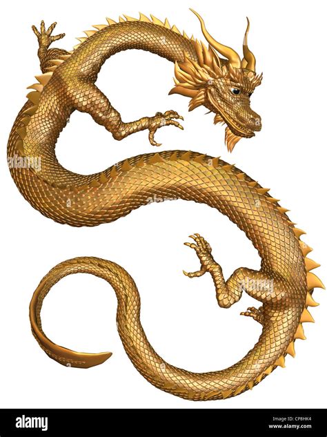 Chinese Gold Dragon Stock Photo - Alamy