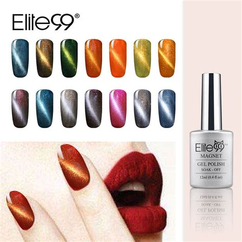 Elite99 12ml UV LED Gel Cat Eye Gel Nail Polish For Gel Nail Cat Eyes ...