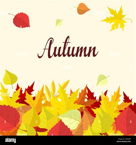 Vector Background With Colorful Autumn Leaves Stock Vector Image Art