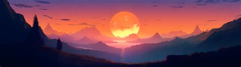 Big Sunset Glow Wallpaper,HD Artist Wallpapers,4k Wallpapers,Images ...