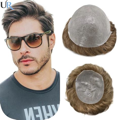 Men Toupee Hair System Human Hair Replacement For Men 0 04mm Ultra Thin Skin 90 100