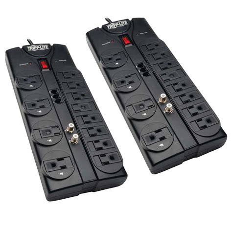 Tripp Lite Protect It 12 Outlet Surge Protector 2 Pack 843631141823 The Home Depot