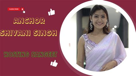 Anchor Shivani Singh Hosting Sangeet Ceremony In Pune Wedding Game