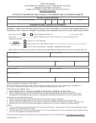 Free Odometer Disclosure Statement Forms Fill PDF Online Print