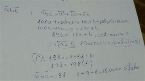 Aflati Suma Cifrelor Numarului Abc Stiind Ca Abc Ab Bc Ca Cu