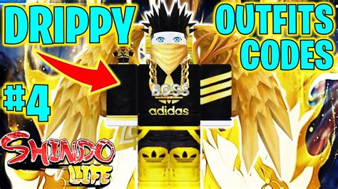 Shindo Life Drippy Custom Outfits Codes Youtube