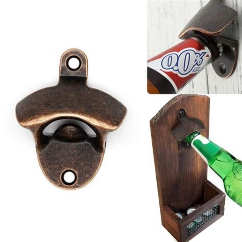 1pcs Bottle Opener Wall Mounted Hanging Openers Zinc Alloy Wall Hanging