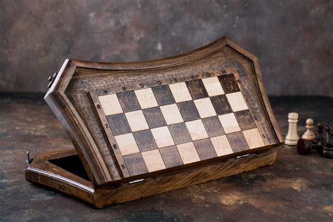 Wooden Chess Set, Chess Set, Handmade Wooden Chess Set, Unique Chess Set, Elegant Chess Set ...