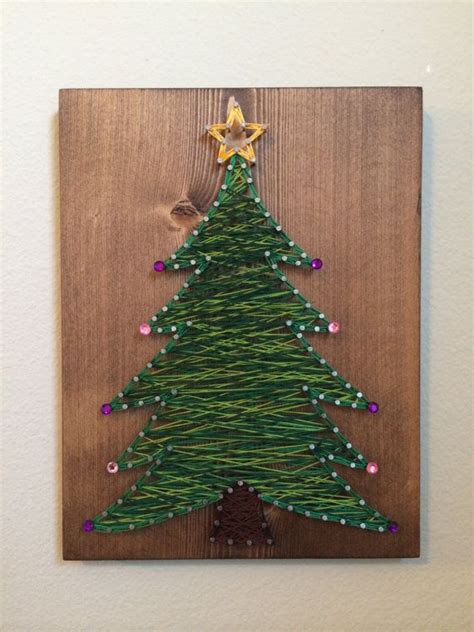 Ready To Ship Christmas Tree String Art Winter Wall Decor Holiday