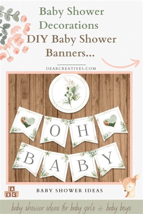 DIY Baby Shower Banners + Baby Shower Decorations Dear Creatives