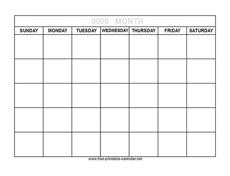 Blank Calendar