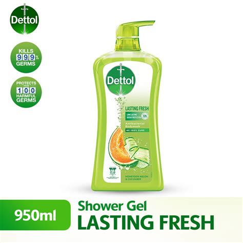 Dettol Shower Gel Antibacterial Body Wash Lasting Fresh 950ml Mamstore