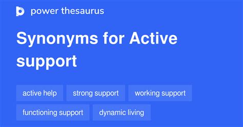 Active Support Synonyms 62 Words And Phrases For Active Support