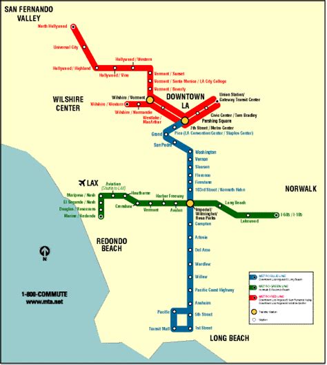 Los Angeles Rail System Map