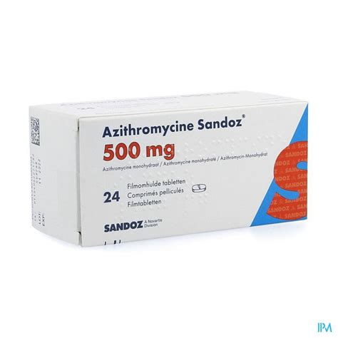 Azithromycine 500mg Sandoz Tabl Filmomh 24x500 Mg Apotheek Thiels