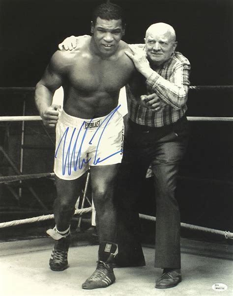 Mike Tyson Signed 16x20 Photo With Cus Damato Jsa Coa