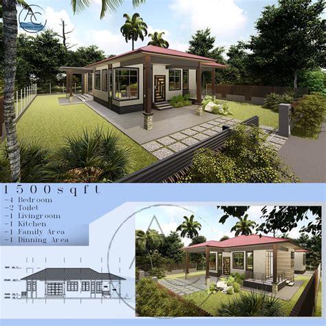 Latest House Plan Bungalow 1 Floor 1500kps HOUSE DESIGN 3D House Plan ...