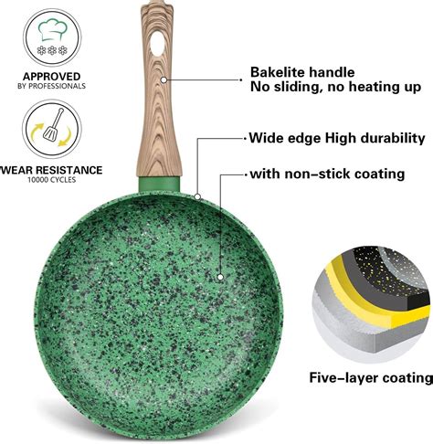 Fissman Frying Pan MALACHITE 28 Cm EcoStone Coating Bakelite Handles