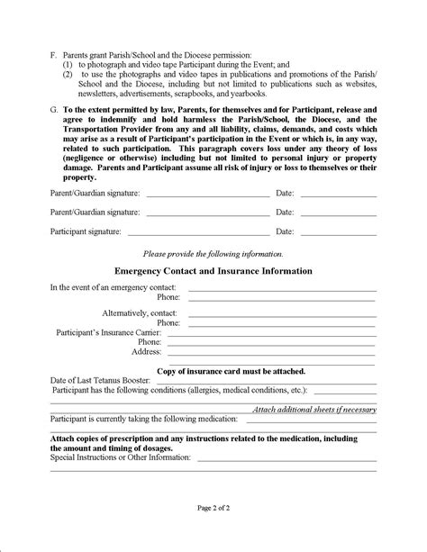 Emergency Medical Consent Form Free Printable Documents