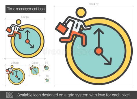 Ligne Icône De Gestion Du Temps Illustration de Vecteur Illustration